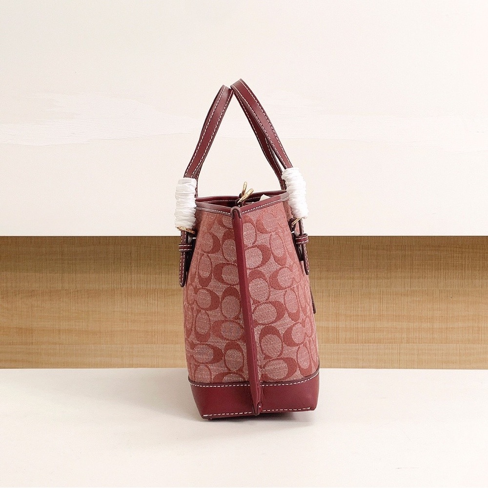 Coach Monogram Canvas Tote in Rosewood - Picture 7 of 8